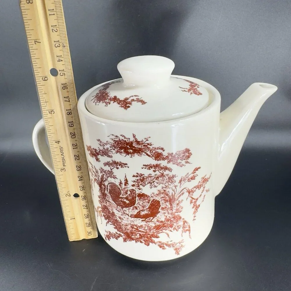 2002 California Pantry Teapot Rooster Chicken‎ Ceramic Carafe Classic Ceramics